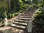 repaired steps and railing to street